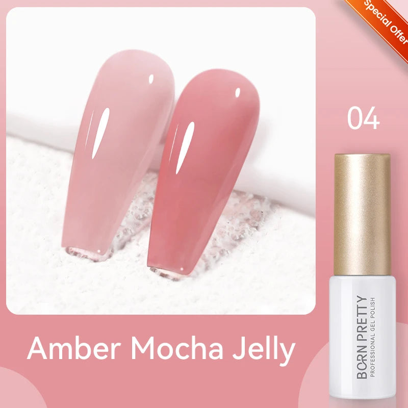 BORN PRETTY 10ml Sliver Carat Mirage Reflective Glitter Gel Nail Polish Sparkling Ultra Shine Soak Off UV Nail Art Gel Varnish