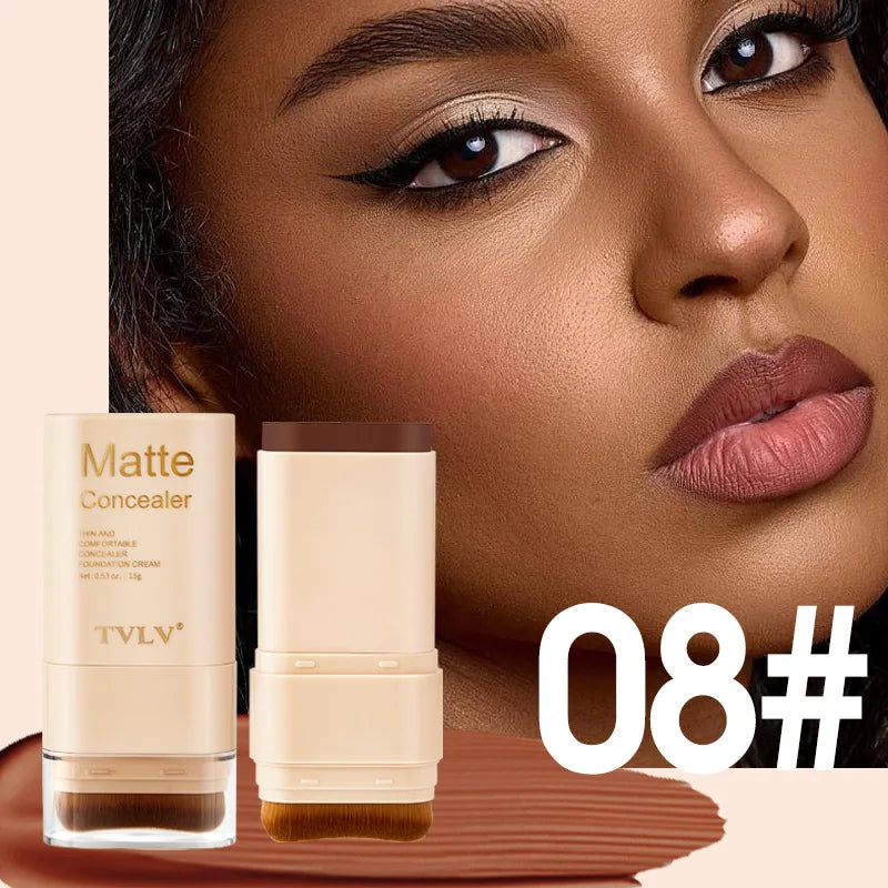 Eraser Concealer Double-Head Foundation Stick, Nine-color Waterproof Non-Gluggy Solid Foundation Cream