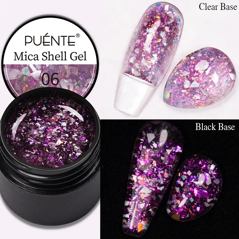 PUETNE 7.5ML Amber Moonlight Cat Magnetic Gel Nail Polish Winter Nails Jelly Glass Cat Eye Soak Off UV Semi-Permanent Varnish