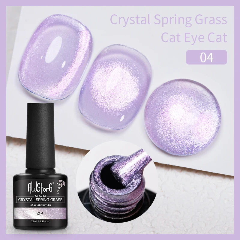 AWStorG 7.5ml Crimson Velvet Cat Eye Magnetic Gel Nail Polish Shiny Ruby Red Cat Eye Gel Soak Off UV Semi-Permanent Nail Art