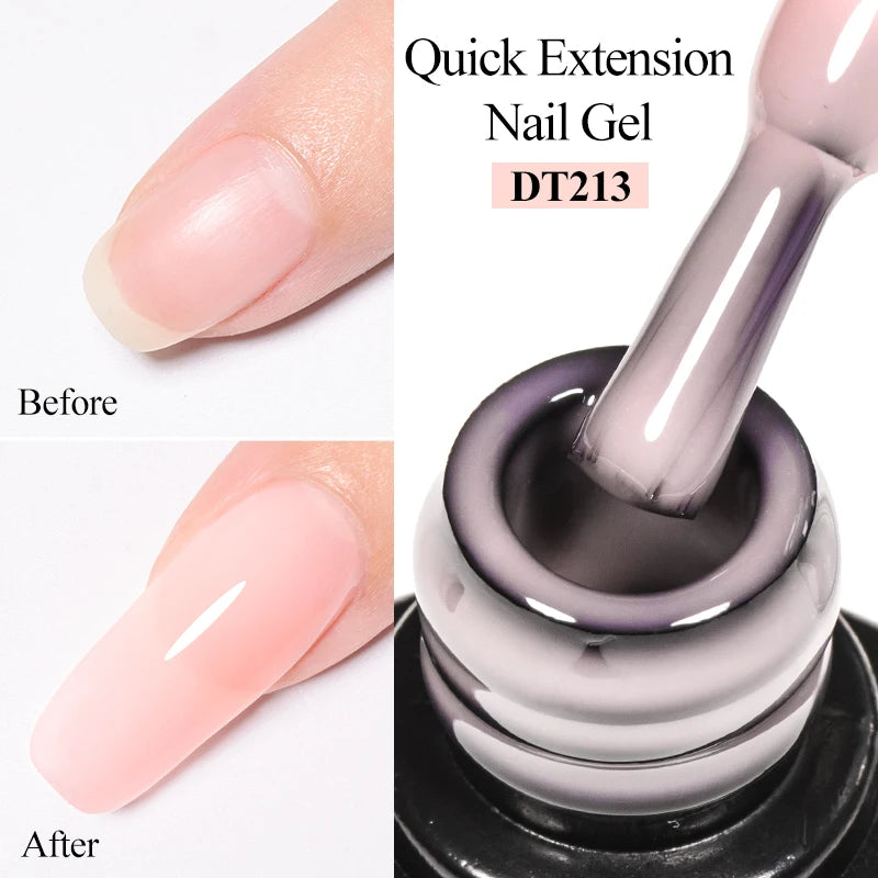 Milky White Nail Extension Gel Clear Nude Building UV Gel For Nails Finger Extensions Form Tips French Nails Manicure Nail Art