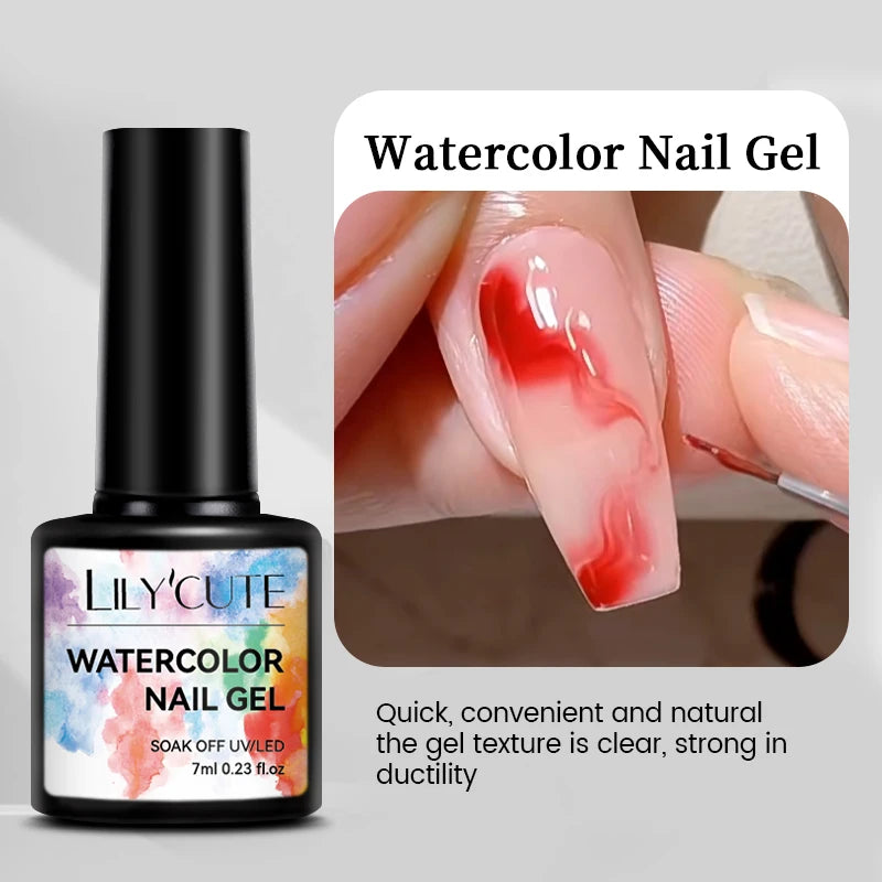 LILYCUTE 7ML Colorful Gel Nail Polish 129 Colors Long Lasting For Manicure Semi Permanent Base Top Coat Nail Art UV Gel Varnish