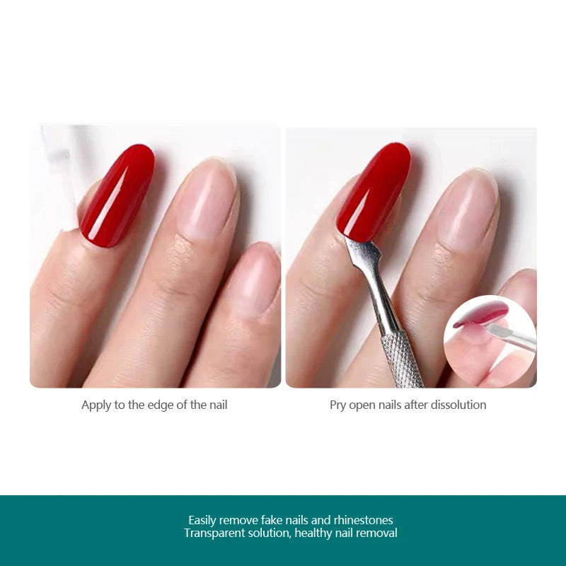 Nailpop 2pcs Removeing False Nails Debonder Glues for Rhinestone Remover Nail Art Debonder Fast Dissolve Liquid Accessories 10ml