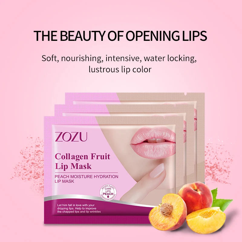 10pcs ZOZU Crystal Collagen Lip Mask Plump Lips Moisturizing Anti Wrinkles Nourishing Lip Patches Lips Plumper Skin Care