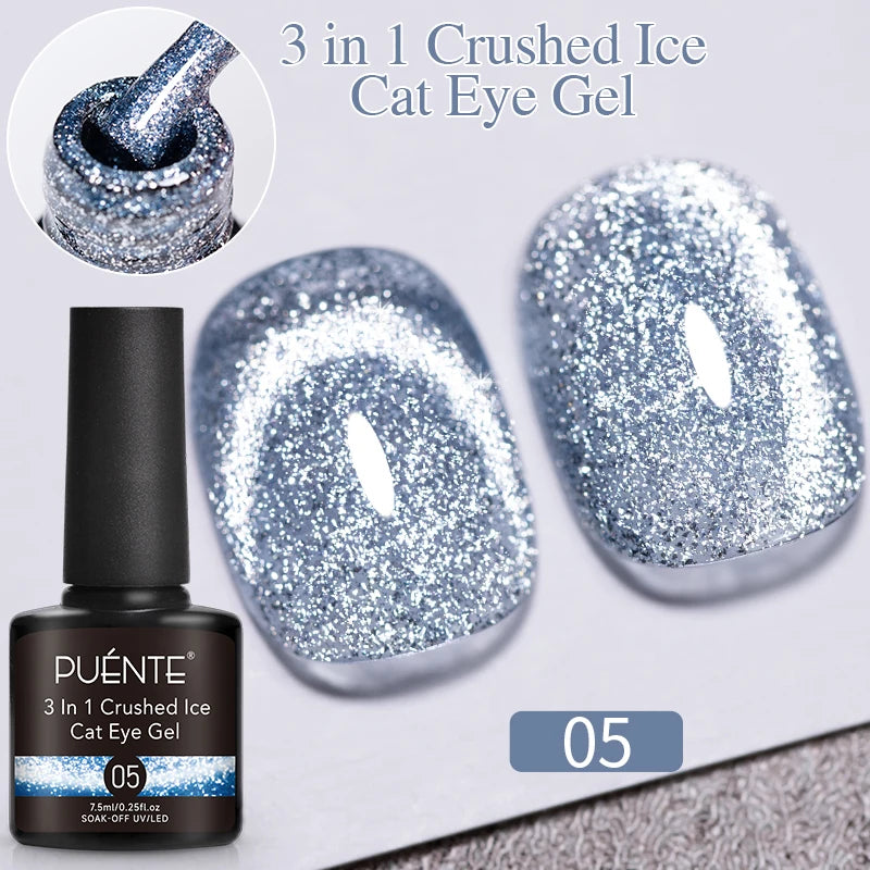 PUENTE 5ml Metallic Painting Liner Gel Polish Bright Mirror Effect Semi-Permanent UV Nail Varnish For Stunning French Nail Art