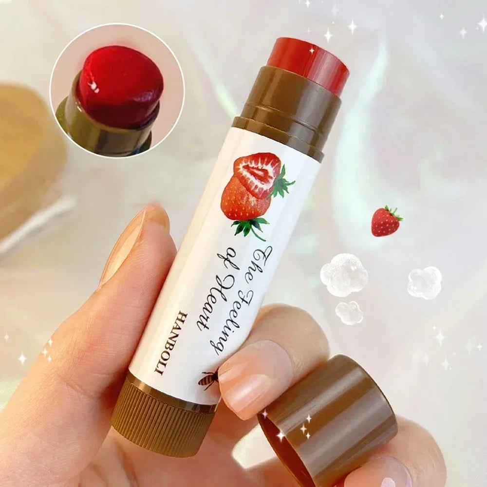 Colored Fruit Lip Balm Long Lasting Natural Nourishing Moisturizing Lipsticks Peach Tea Orange Jelly Plumping Lips Care Makeup