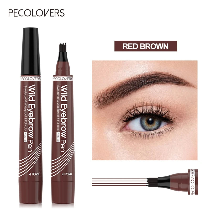Eyebrows Pen Eyebrow Tattoo Waterproof Liquid Black Eye Brow Makeup Pencil Microblading