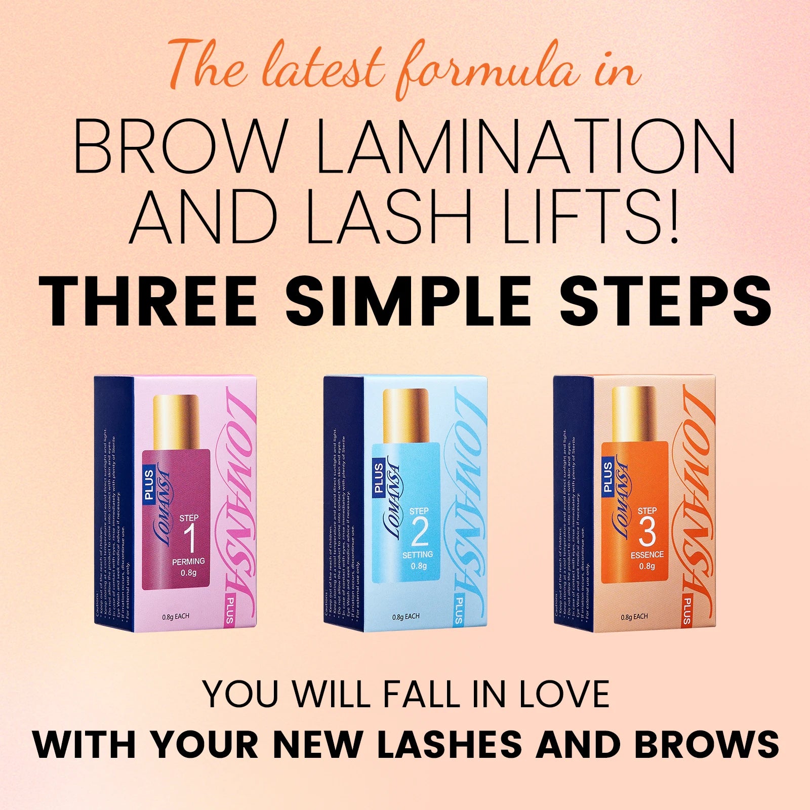 Lomansa 2-in-1 Lash Lift and Brow Lamination Kit - 15 Pieces