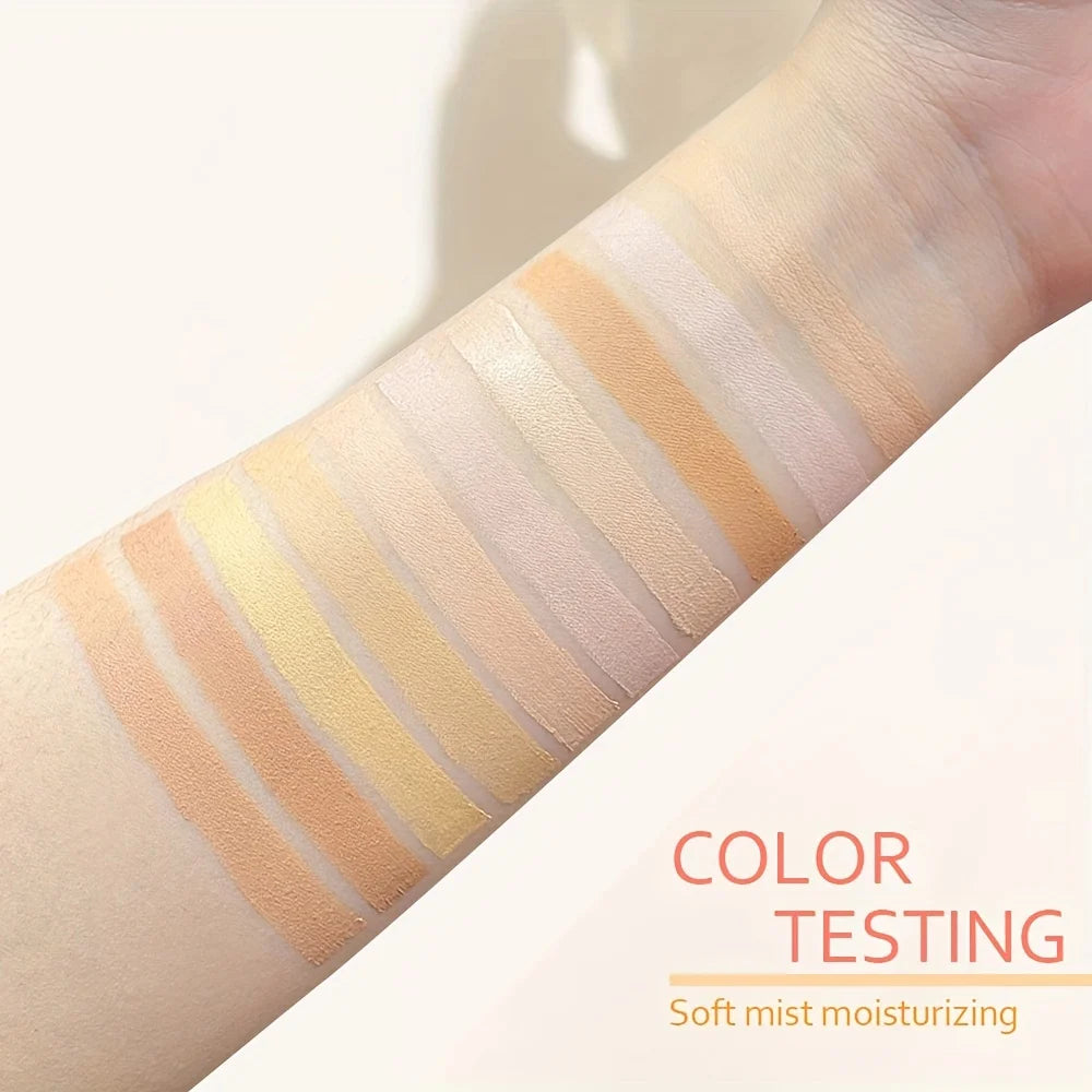 2pcs Concealer Palette with Brush Set, Silky Texture, High-Coverage Concealer Face Contour Palette Set