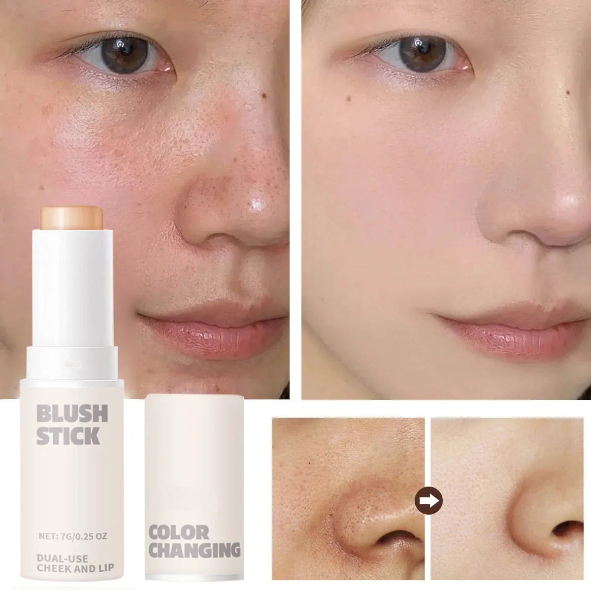 Invisible Pore Base Stick Makeup Concealer Isolation Makeup Front Pore Base Modifying Skin Color Primer Makeup Cream 2025