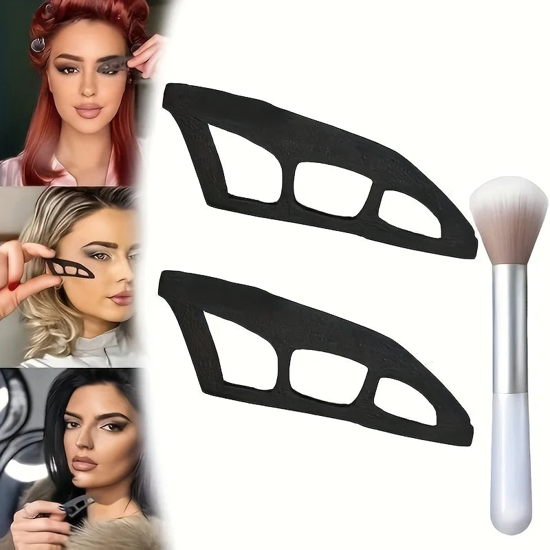 Hypoallergenic Oval Eyeshadow Stencil Tool for Beginners  with ABS Plastic Handle, Perfect for Smoky Eye Makeup Looks