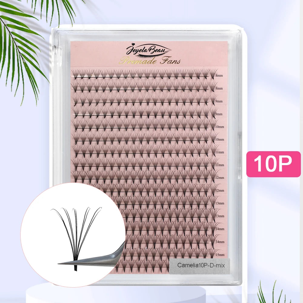 Goddess Premade Volume Fans 4D 5D 6D 7D 8D 10D 12D 14D 16D 20D Individual Lashes Extension Pointy Stem 320 Fans  Faux Mink