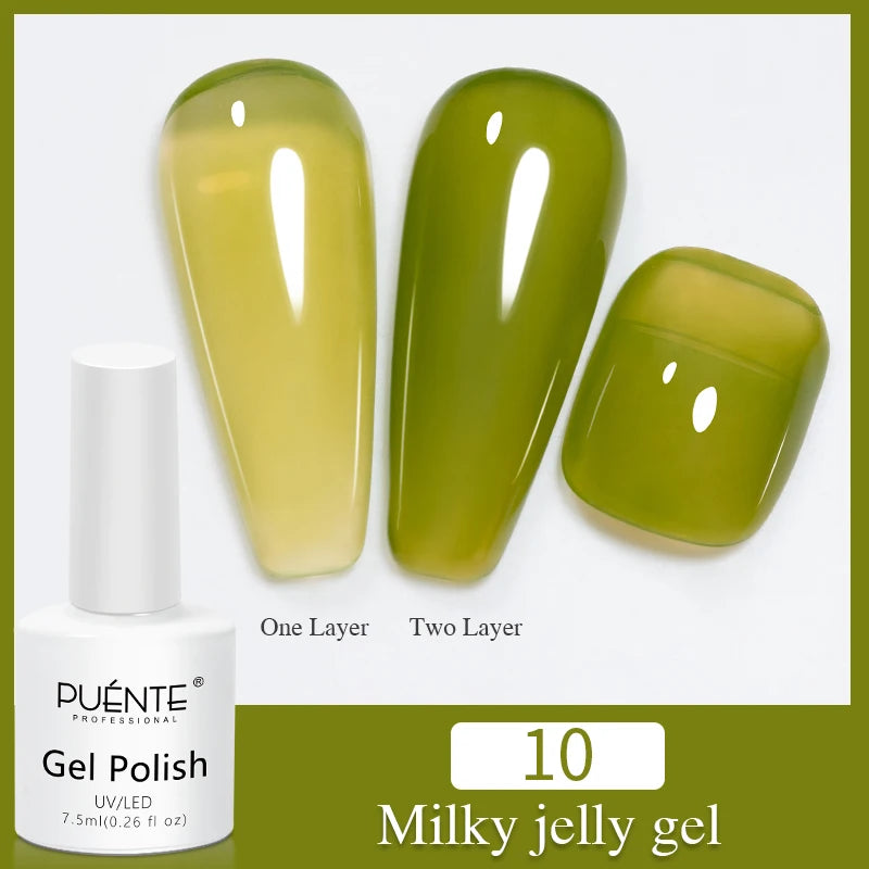 PUENTE 7.5ML Nude Shade Ceramic Cat Eye Gel Nail Polish Shiny Moonlight Cat Eye Gel Soak Off UV Semi-Permanent Nail Art Varnish