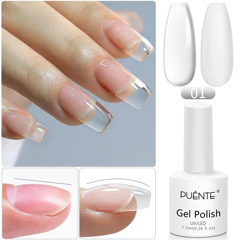 PUENTE 5ml Metallic Painting Liner Gel Polish Bright Mirror Effect Semi-Permanent UV Nail Varnish For Stunning French Nail Art