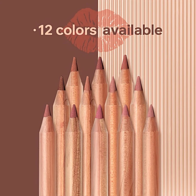 Waterproof Matte Lip Liner, Long Lasting High Pigment Lip Pencil, Smooth Precise Lip Contour for Women