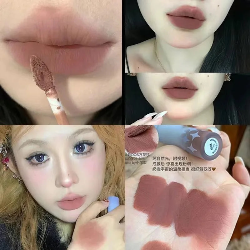 Kaleidos Velvet Matte Lip Stick Lip Cream Matte Finish Nude Colours Lip Tint Waterproof Lipgloss Long Lasting Vegan Makeup