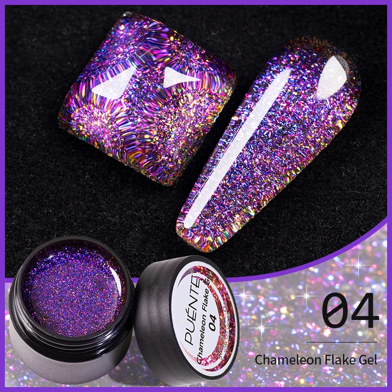 7.5ML Sparkling Rainbow Cat Magnetic Gel Nail Polish Pinkish Purple Laser Cat Eye Gel Soak Off UV Nail Art Varnish For Manicure