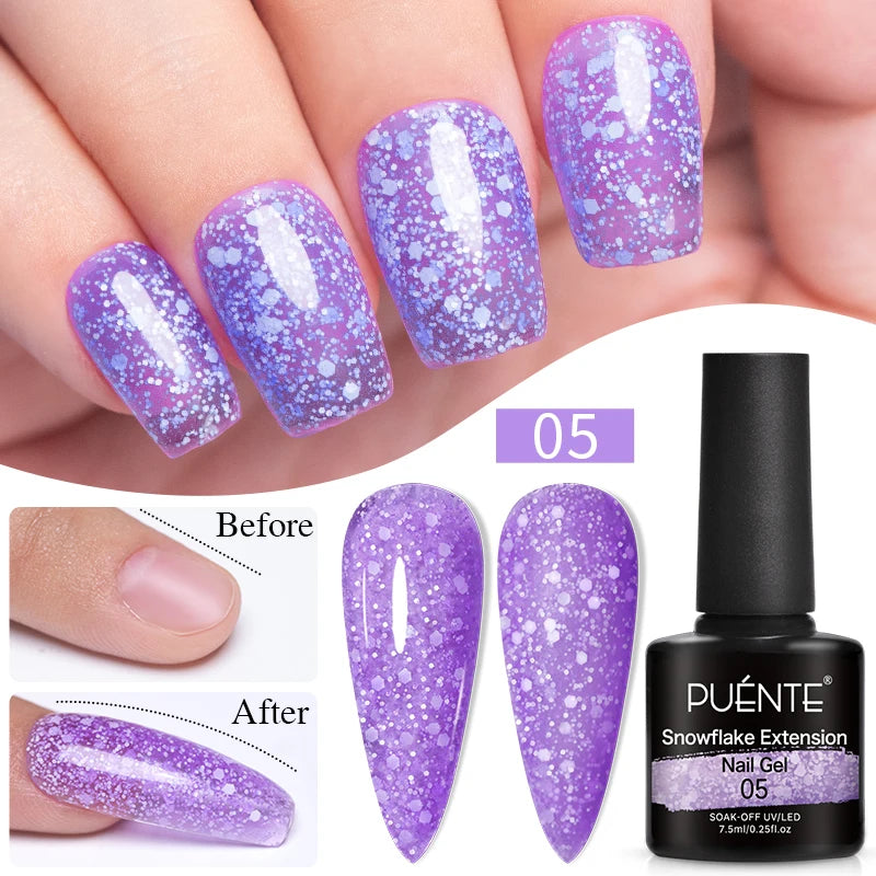 PUENTE 7.5ML Nude Shade Ceramic Cat Eye Gel Nail Polish Shiny Moonlight Cat Eye Gel Soak Off UV Semi-Permanent Nail Art Varnish