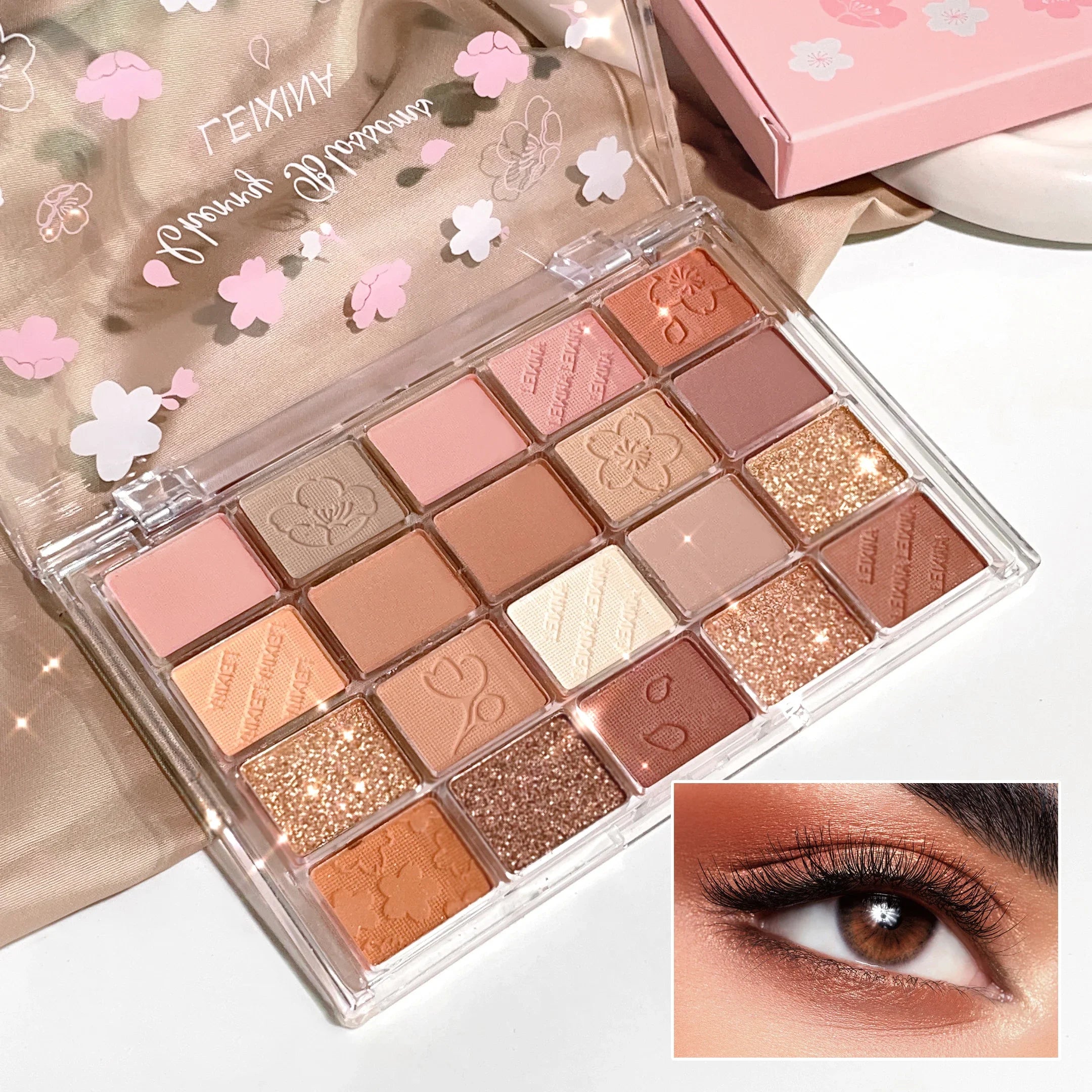 20-Color Eyeshadow Palette - Shimmer & Matte Pigmented