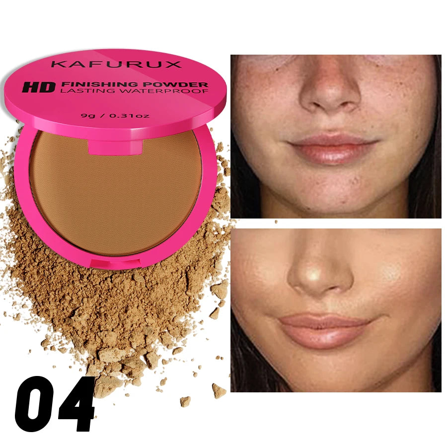 4 Color Oil Control Matte Face Powder Long Lasting Flawless Setting 1PC Powder Face Makeup Full Coverage Pressed Powder Gifts