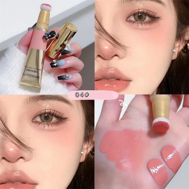 Air Sense Liquid Blusher Cute Strawberry Milk Purple Blush Matte Rubor Shading Contour Brighten Korea Dupe Makeup Women Cosmetic
