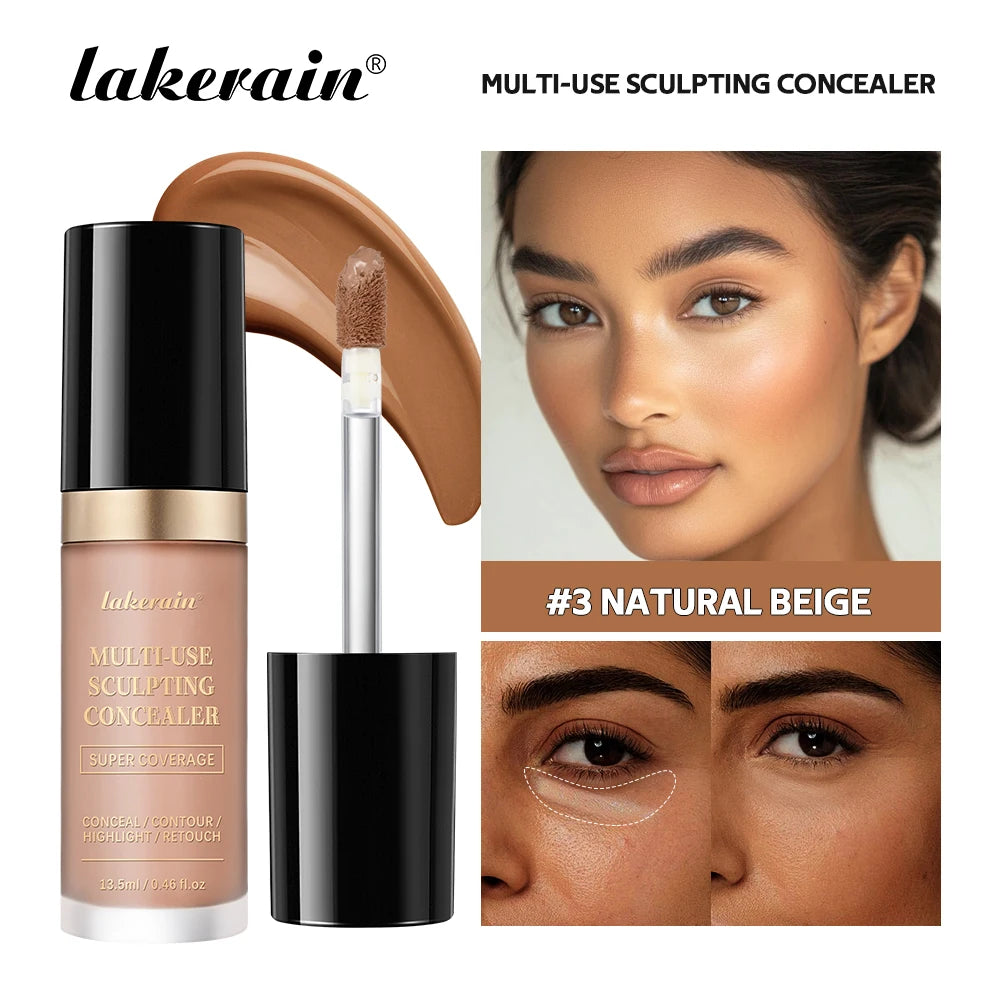 Waterproof Liquid Concealer Matte High Coverage Oil Control Cover Acne Dark Circles Foundation Modify Face Contouring Cosmetics