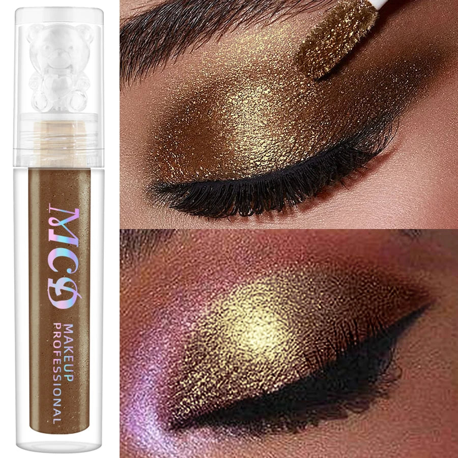 1pc Pearlescent Eyeshadow Pencil Stick Brown Eye Shadow Pen Makeup Glitter Shimmer 1pc Eye Pen Cosmetics  Waterproof without Smu