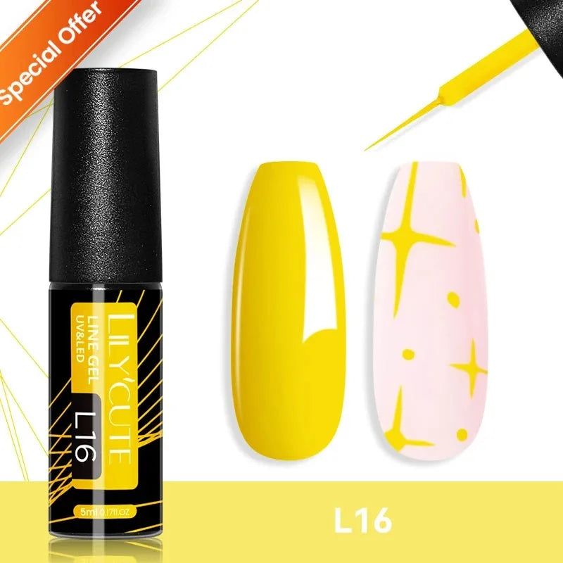 LILYCUTE 7ML Colorful Gel Nail Polish 129 Colors Long Lasting For Manicure Semi Permanent Base Top Coat Nail Art UV Gel Varnish