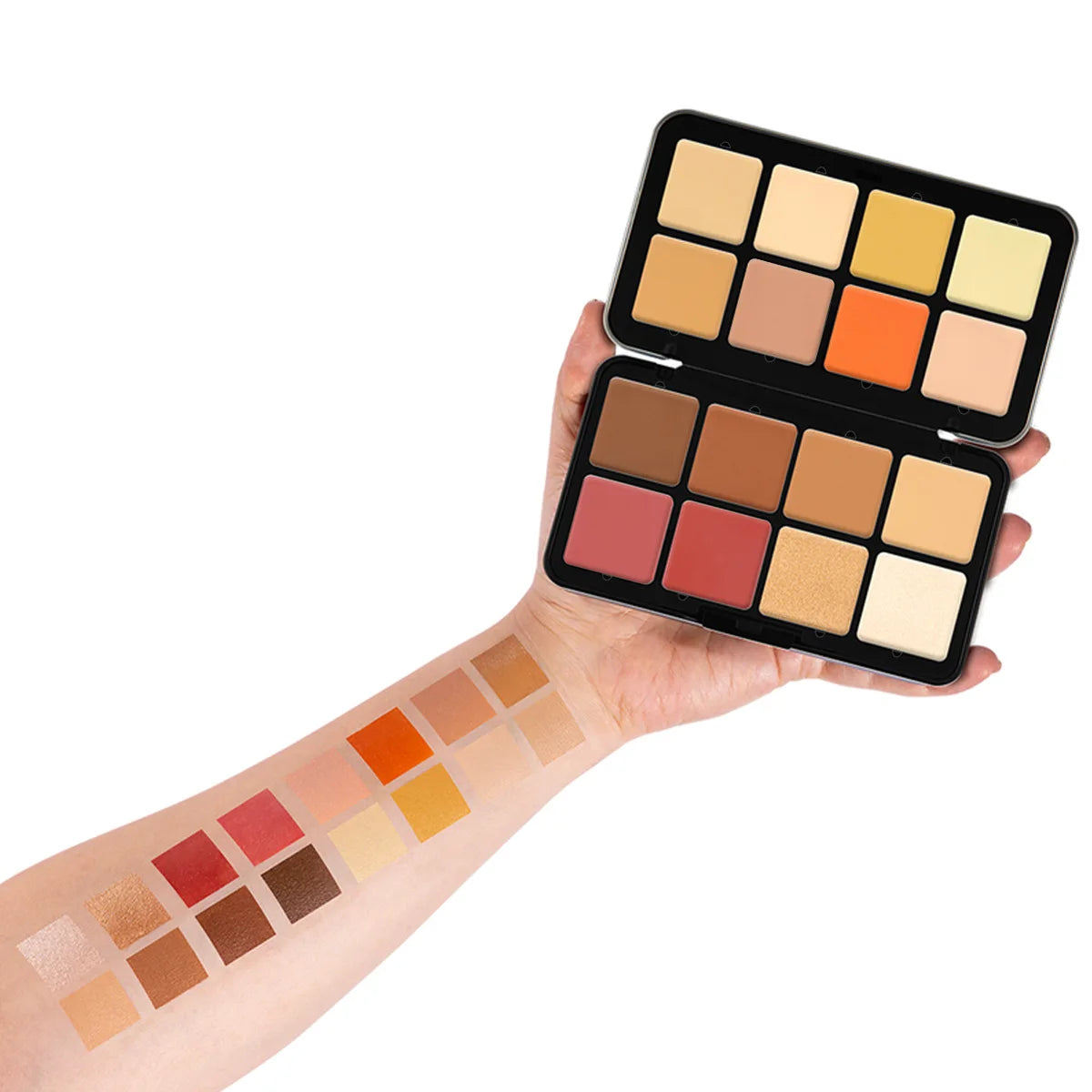 12 Color Blush Concealer Set Natural Blemish Brightening Highlighter 16 Color Waterproof face contour cream palette custom logo