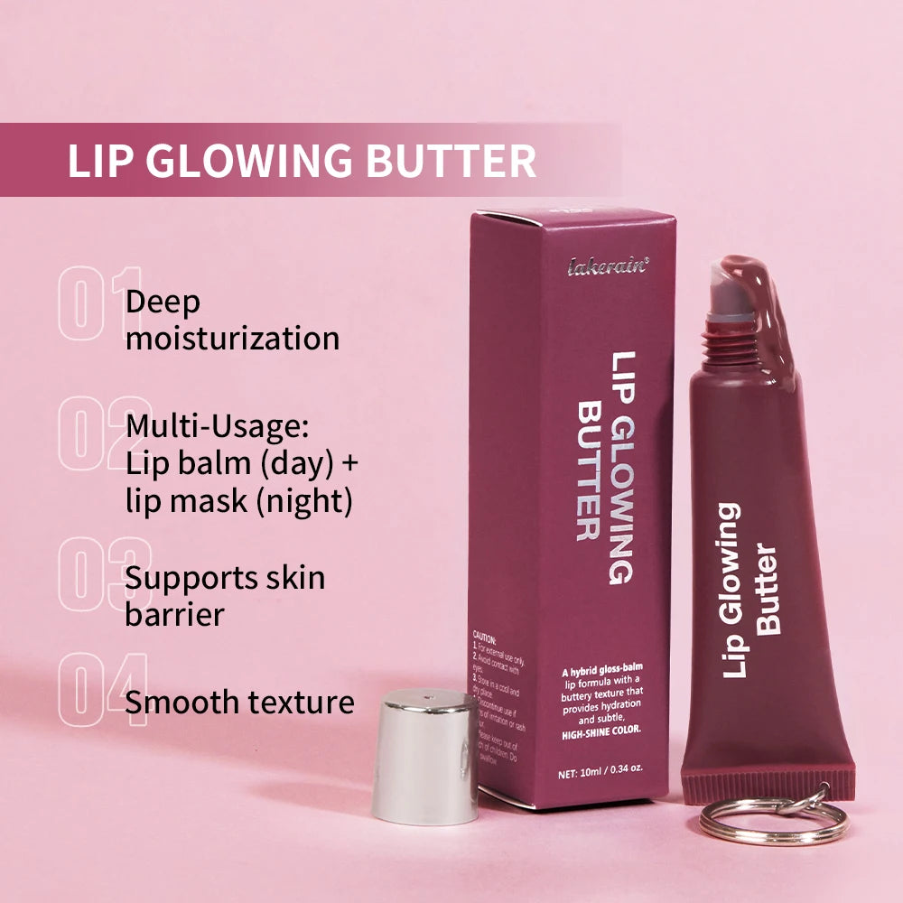 Lip Gloss Lip Oil Plumper Long Lasting Keychain Glowing Butter Moisturizing Pink Nourishing Makeup Care Hydrating Lipstick