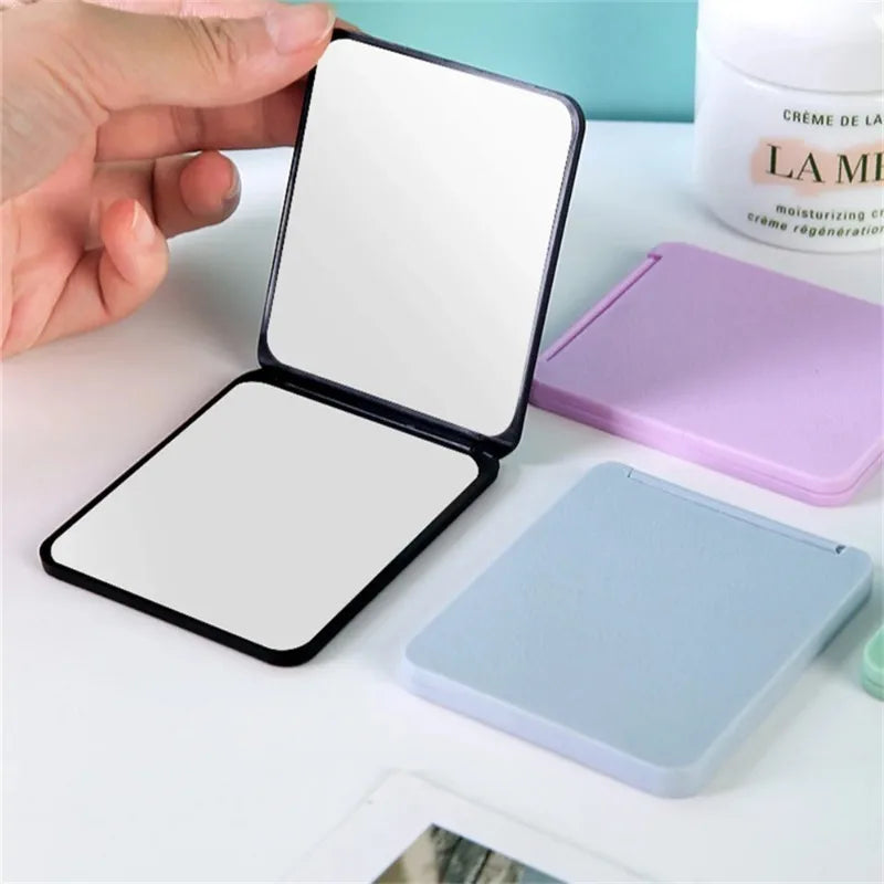 Mirror Foldable Makeup Mirror Portable Double-Sided Mirror Student Dormitory Desktop Small Gift Mini Pocket Mirror  Home Decor