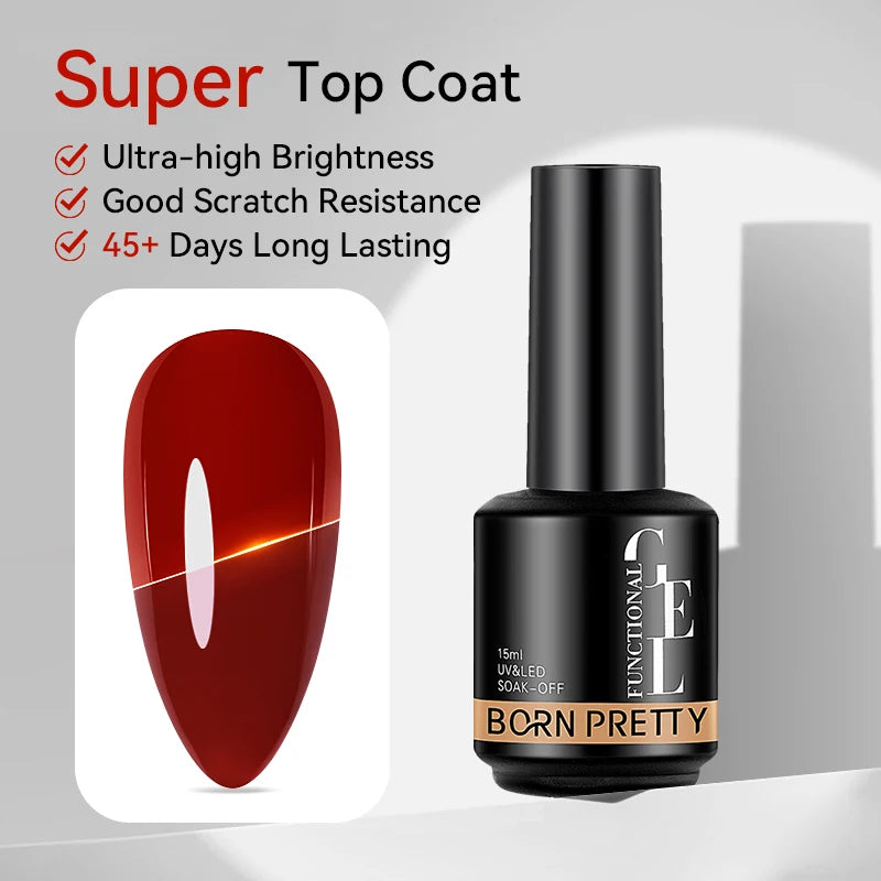 BORN PRETTY Milky Jelly Rubber Base Gel for Gel Nail Polish 15ml Russian Self-leveling Nude Color Soak Off Semi Permanent UV Gel