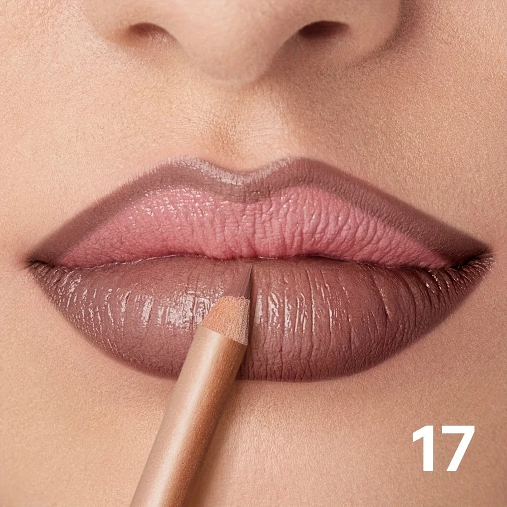 Waterproof Matte Lip Liner, Long Lasting High Pigment Lip Pencil, Smooth Precise Lip Contour for Women