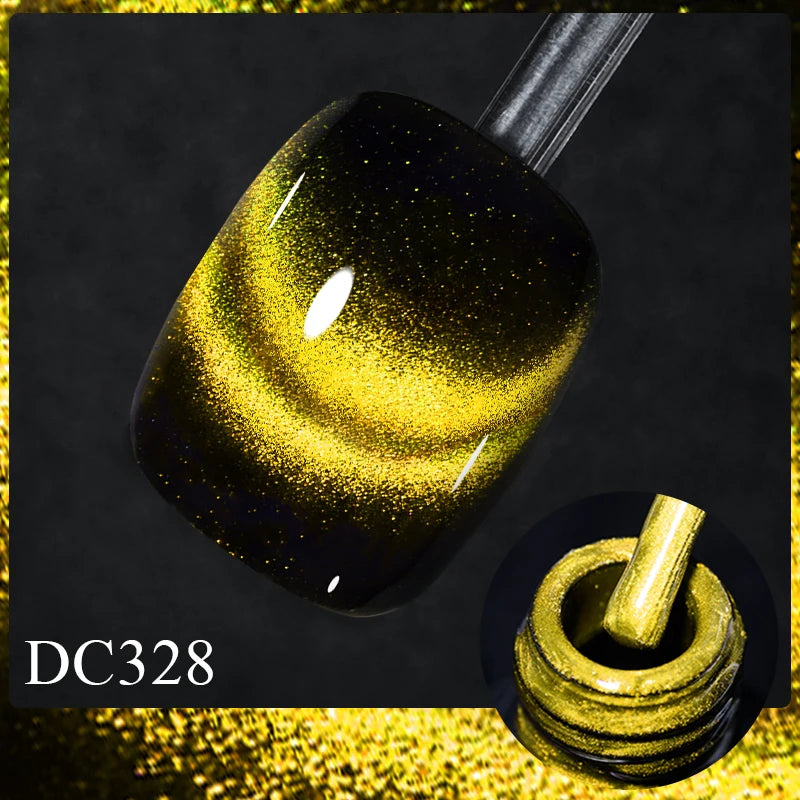 7ML Ice Transparent Glass Bead Moonlight Cat Eye Magnet Gel Nail Polish Jelly Ultra Shine Glitter Semi Permanent Soak Off UV Gel