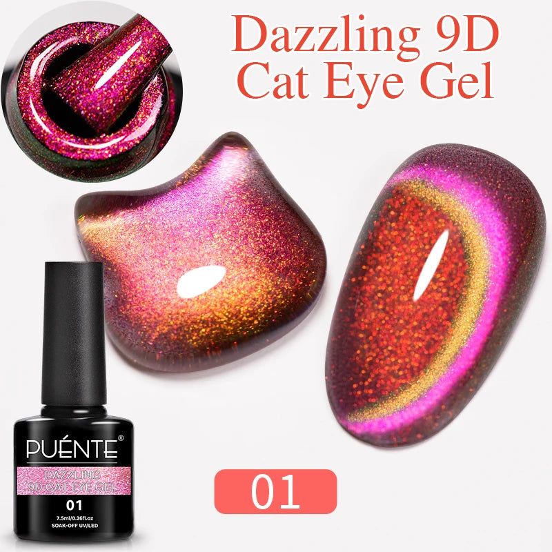 PUENTE 5ml Metallic Painting Liner Gel Polish Bright Mirror Effect Semi-Permanent UV Nail Varnish For Stunning French Nail Art