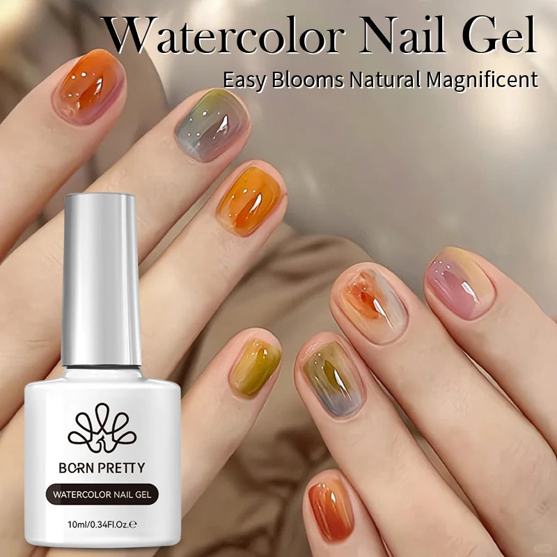 BORN PRETTY Milky White Jelly Nude Gel Nail Polish 10ml White Translucent Soak Off Gel Vernis Semi Permanent Need UV Light Cure