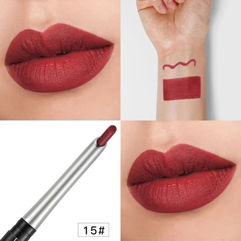 17Colors Portable Matte Pencil Lipstick Natural Long-lasting Waterproof Moisturizing Pen Lip Liner Makeup For Women