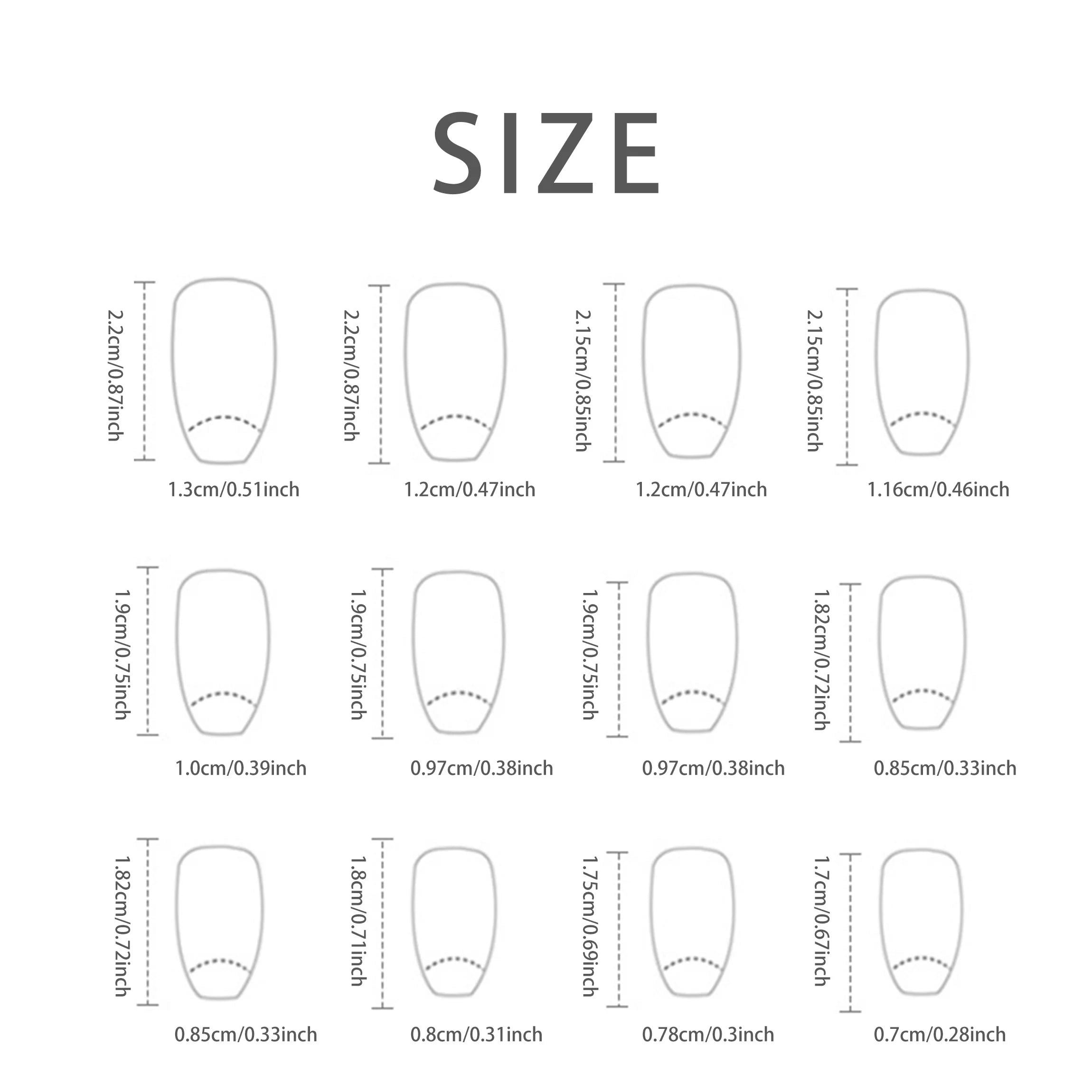24 PCs Short Pieces of French Gradient Glitter Fingernail with 1 Jelly Gel and 1 Nail File