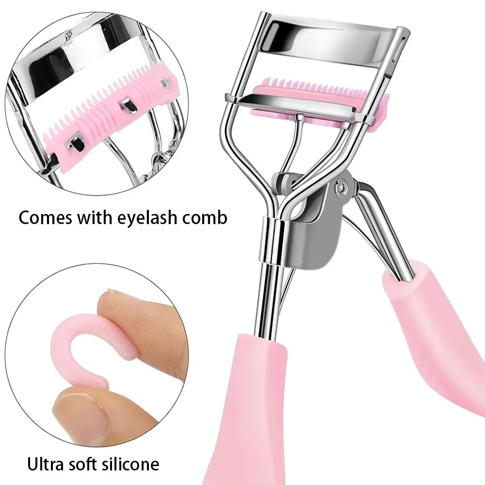 7/16PCS Eyelash Curler Set With 10pcs Replacement Pads For Women Professional Eyelashes Curling Tweezers Clips Lasting Eye Tool
