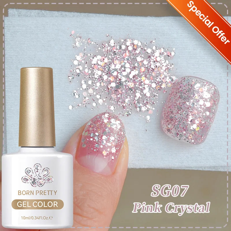 BORN PRETTY 10ml Wishing Apple Red Glass Bead Cat Magnetic Gel ultra Shine Soak Off UV Gel Nail Art Varnish Nail Supplies