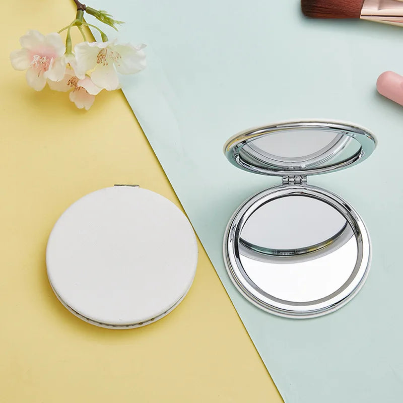 Portable Mini Makeup Mirror Compact Pocket Handheld Mirror 10x Magnifying Double Sided Makeup Mirror Travel Beauty Cosmetic Tool