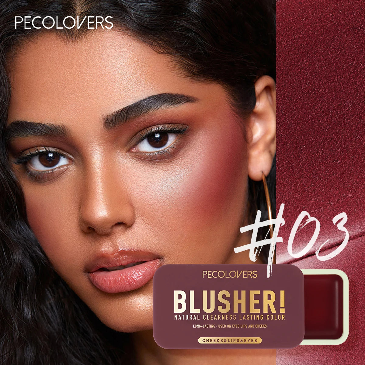 Push-pull Blush Face Coloring Blush Cosmetics Waterproof Blush Cream Long-lasting Waterproof Makeup Cheek Natural Blush Makeup