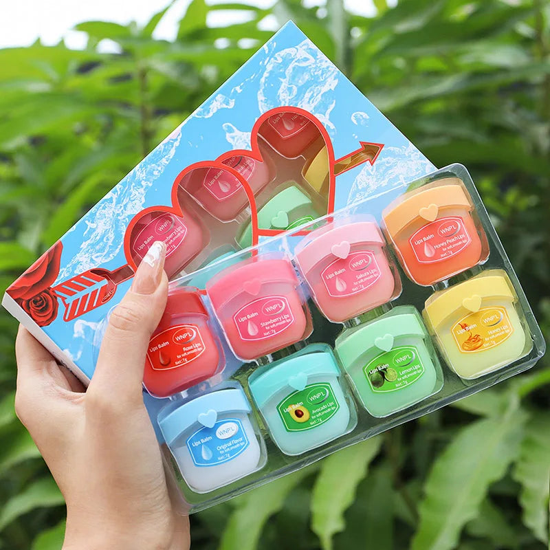 Fruit Series Lip Balm Set Lips Avocado Honey Peach Cream Lip Mask Natural Nourishing Plant Lip Balm Lips Care