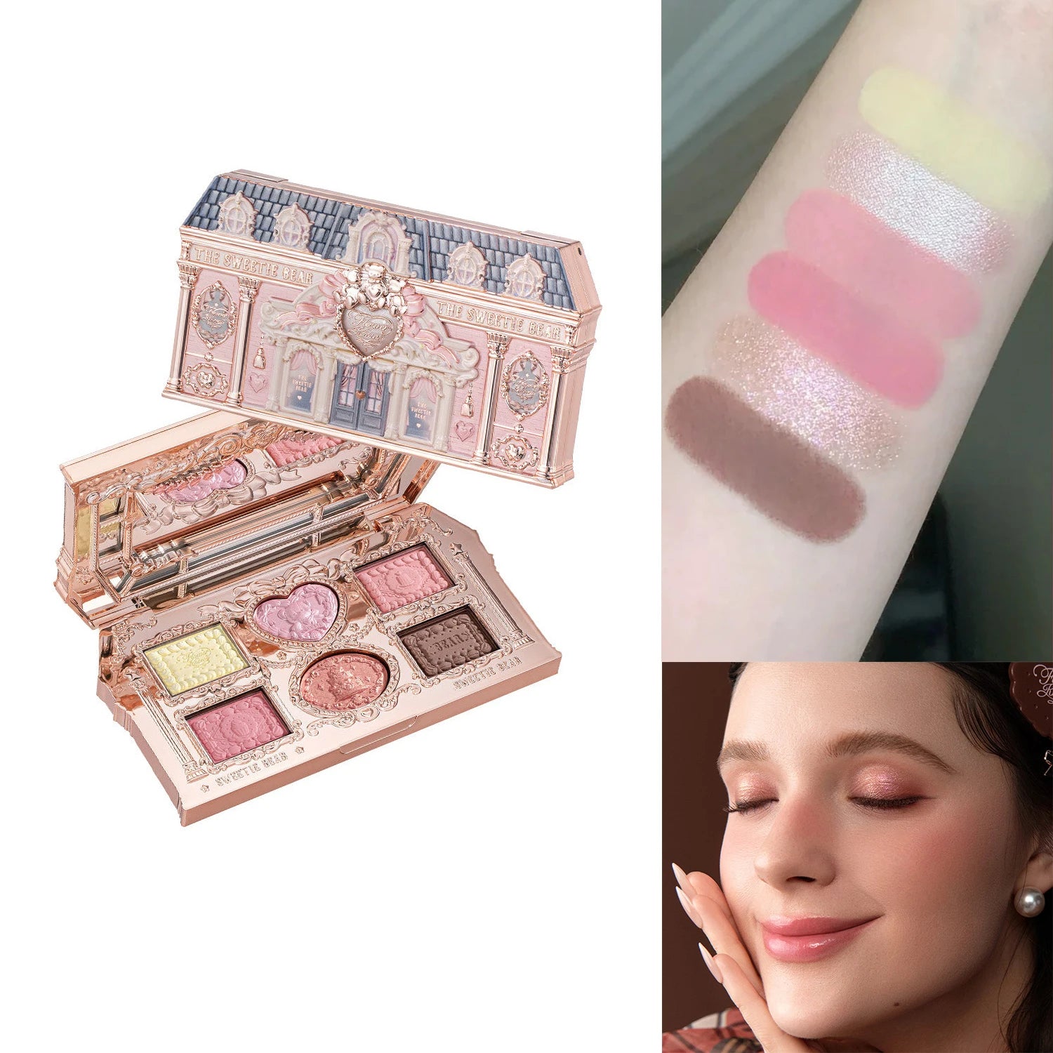 Flower Knows Swan Ballet 6-Color Eyeshadow Palette