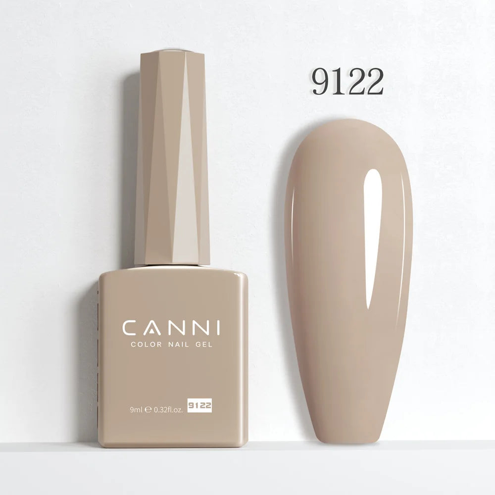 CANNI Hema Free Nail Gel Polish Fall Color Collection Semi Permanent Diamong Long Wear Top Coat Red Gorgeous JellyNude Color 9ml