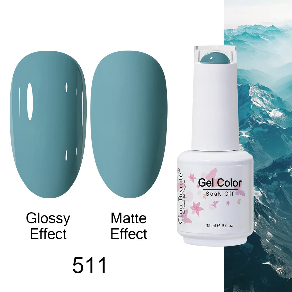 Clou Beaute Royal Blue Color Winter Trendy Semi Permanent Nail Art Manicure Varnishes Gel Nail Polish Hybrid Base Gel Top Coat