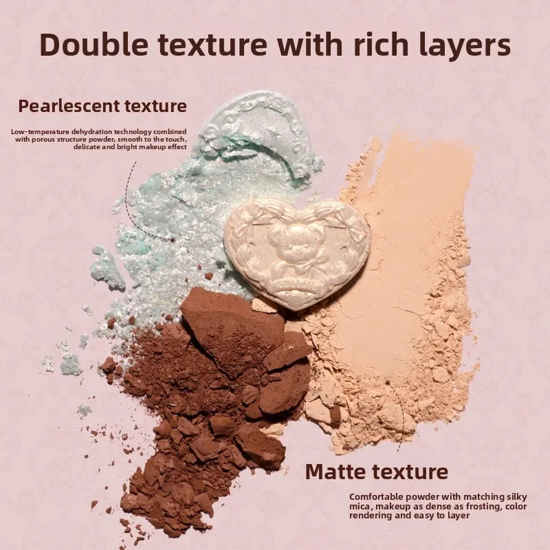 Flower Knows Sweetie Bear Eyeshadow Palette - 6 Colors Matte Shimmer