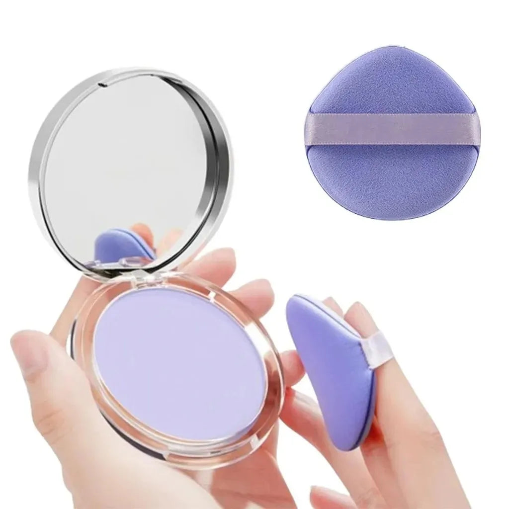 Lavender Pressed Powder Matte Powder Lasting Oil Control Full Coverage Face Compact Setting Powder Makeup Foundation Cosmetics