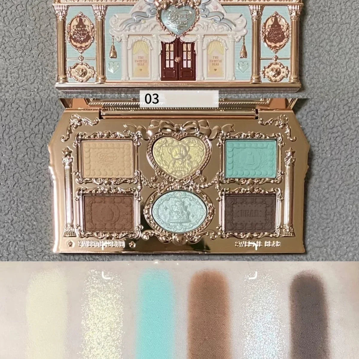 Flower Knows Sweetie Bear Eyeshadow Palette - 6 Colors Matte Shimmer