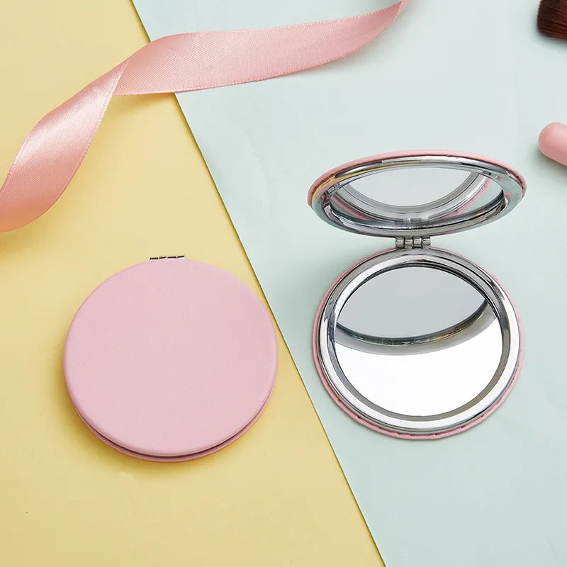 Portable Mini Makeup Mirror Compact Pocket Handheld Mirror 10x Magnifying Double Sided Makeup Mirror Travel Beauty Cosmetic Tool